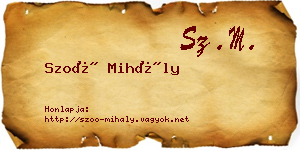 Szoó Mihály névjegykártya