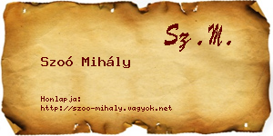 Szoó Mihály névjegykártya